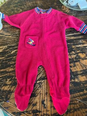 LL Bean, footed (with tread) pajamas, 6-12 months